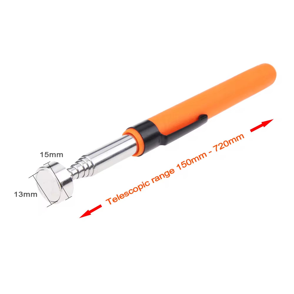 Mini Portable Telescopic Magnetic Magnet Pen Handy Tool Capacity for Picking up Nut Bolt Extendable Pickup Rod Stick