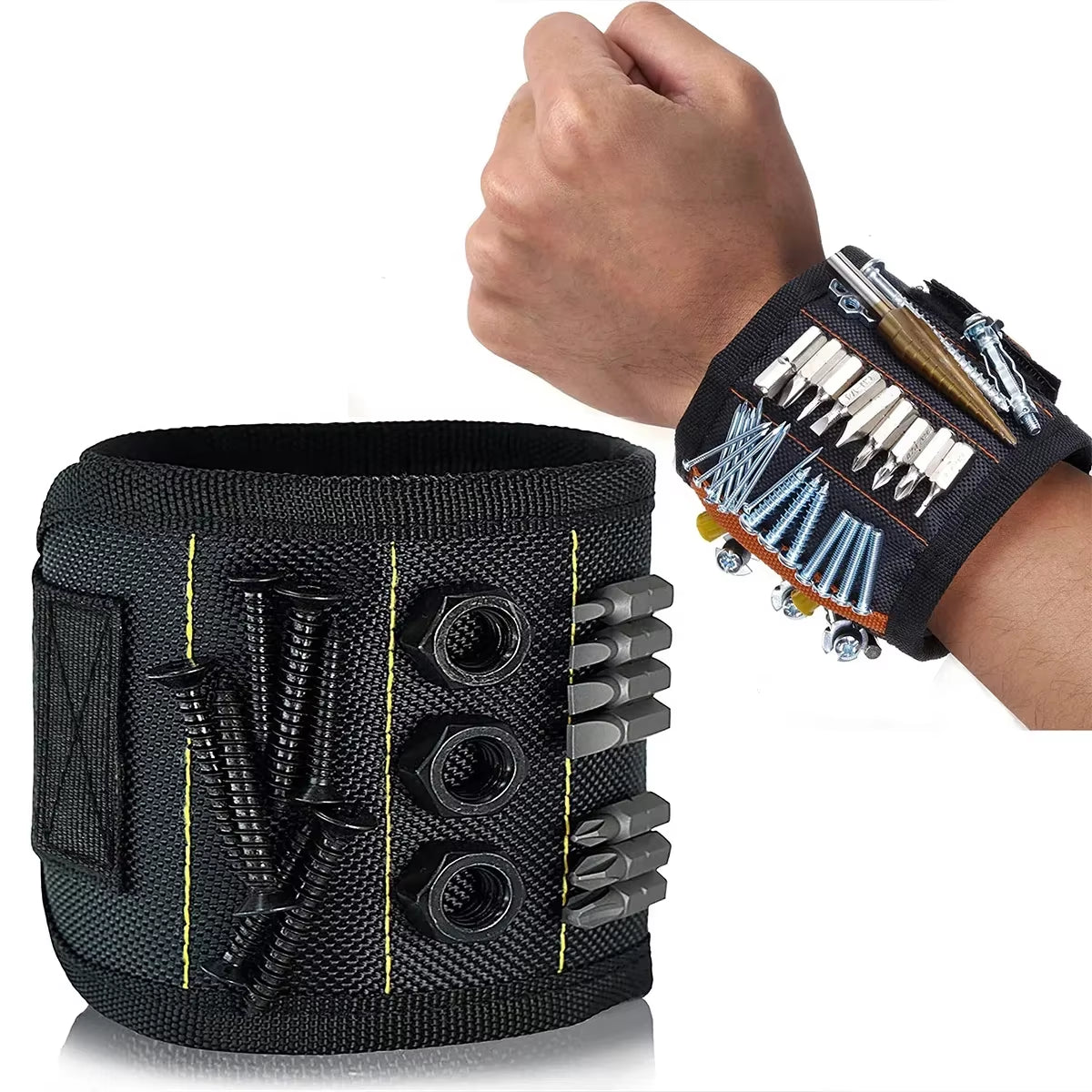 Revolutionary Magnetic Wrist Tool Band - Secure Screws, Nails, and Drill Bits with Ease!